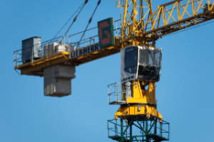 Yellow tower crane