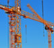 Orange tower crane
