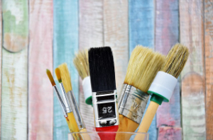 painting tools closeup